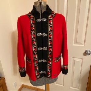 1970’s Fjord Fashion Red/Black Wool Jacket
